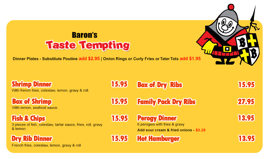 Burger Baron Valleyview taste tempting